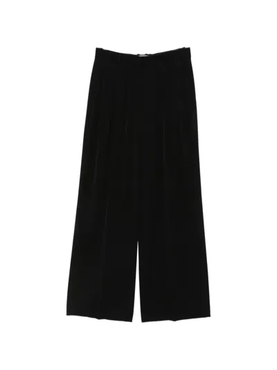 The Row Pleated Wide-leg Trousers In Black