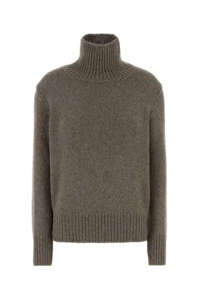 The Row Plira Cashmere-blend Sweater In Grey