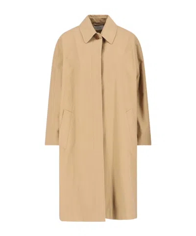 The Row Long Sleeve Coat In Neutral