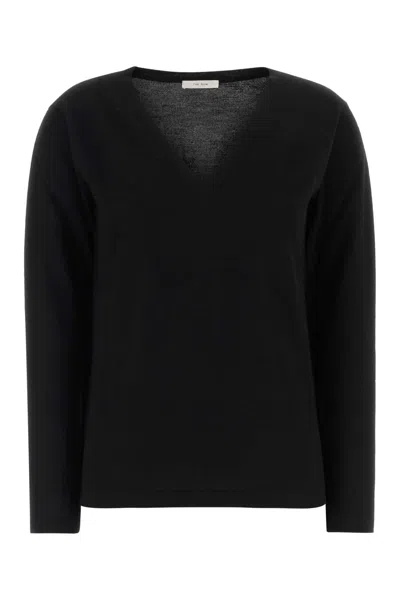 The Row Poesis Cashmere Sweater In Black
