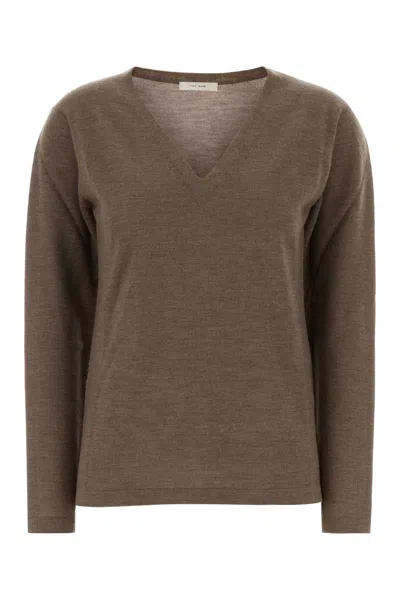 The Row Poesis Cashmere Sweater In Brown