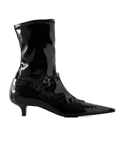 The Row Pointed Ankle Boots In Black
