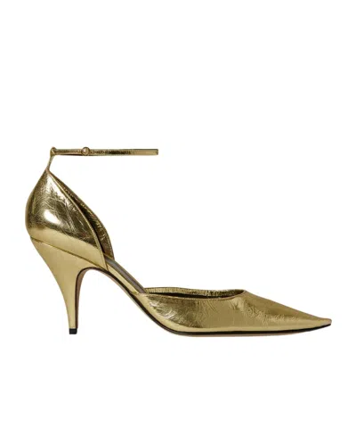 The Row Pointed High Heels In Gold