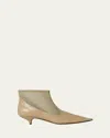 The Row Pointed Mesh Kitten-heel Booties In Gold