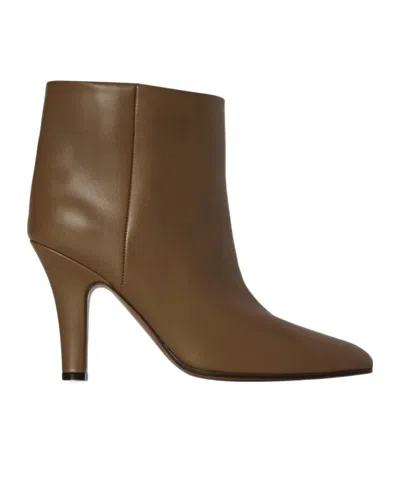 The Row Pointed Short Boots In Green