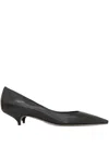 The Row Pointed-toe Kitten-heel Pumps In Black