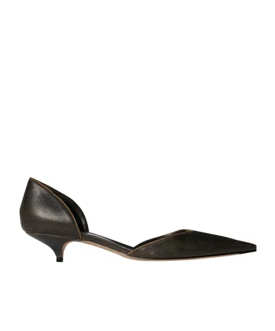The Row Pointed-toe High-heeled Sandals In Brown