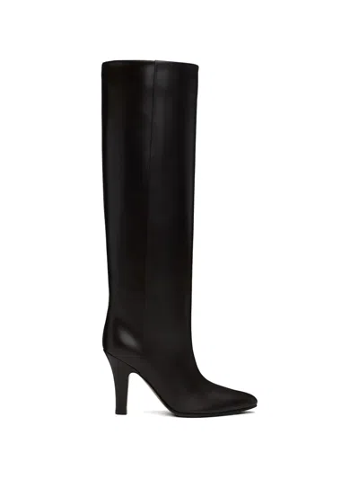 The Row Pointed-toe Knee-high Boots In Blue