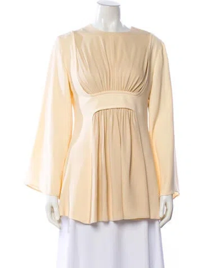 Pre-owned The Row Polina Silk Blouse W/ Tags In Neutral