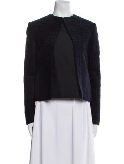 Pre-owned The Row Polka Dot Print Jacket In Blue