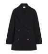 The Row Polli Double-breasted Jacket In Wool And Cashmere In Black