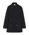 The Row Polli Double-breasted Jacket In Wool And Cashmere In Black