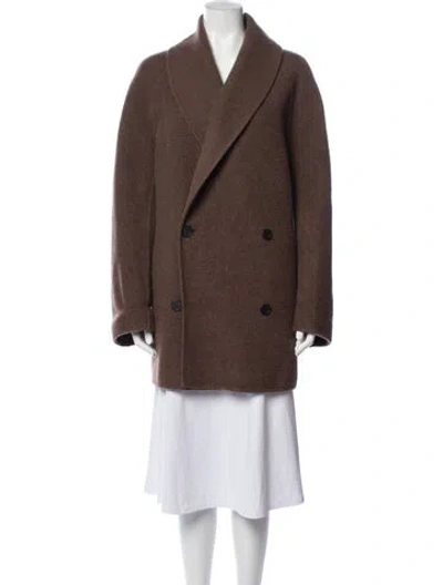 Pre-owned The Row Polli Virgin Wool Coat In Brown