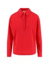 The Row Roddie Brushed Cotton-jersey Polo Shirt In Red
