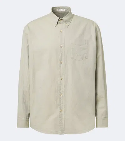 The Row Pompeo Cotton Chambray Shirt In Neutral