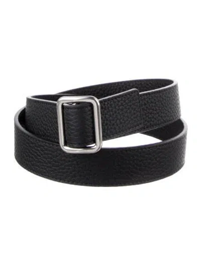 Pre-owned The Row Pont Neuf Leather Belt In Black