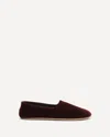 The Row Ponti Velvet Slip-on Shoes In Blue