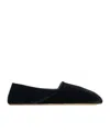 The Row Ponti Velvet Leather Sole Slippers In Black