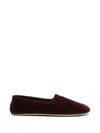 The Row Ponti Velvet Slip-on Shoes In Brown