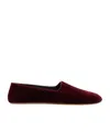 The Row Ponti Velvet Slip-on Shoes In Black