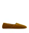 The Row Ponti Velvet Slippers In Brown