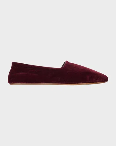 THE ROW PONTI VELVET SLIPPERS