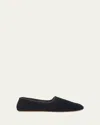 The Row Ponti Velvet Leather Sole Slippers In Multi