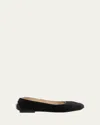 The Row Pony Hair Ballerina Flats In Black