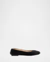 The Row Square Ballet Flat In Pony In Black