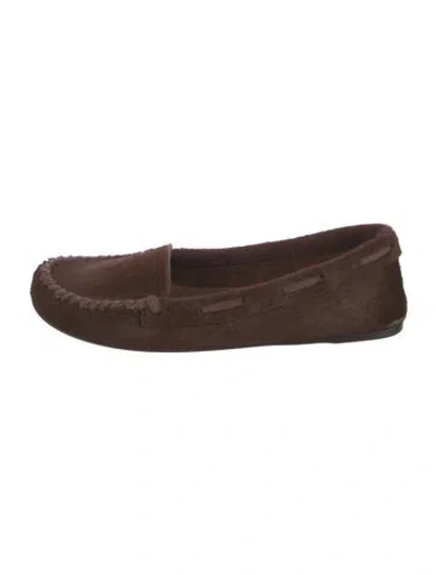 Pre-owned The Row Ponyhair Moccasins In Brown