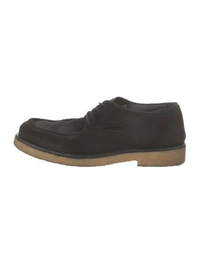 Pre-owned The Row Ponyhair Oxfords In Black