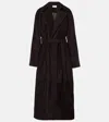 The Row Poseidone Suede Coat In Brown