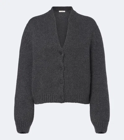 The Row Poynta Cashmere Cardigan In Gray