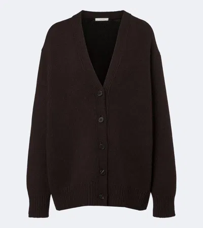 The Row Pranavi Cashmere Cardigan In Braun