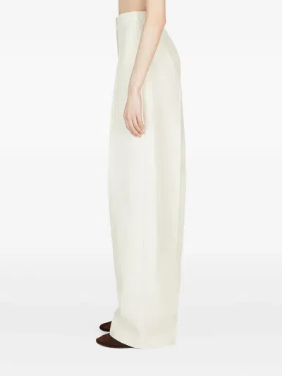 The Row Pressed-crease Trousers In White