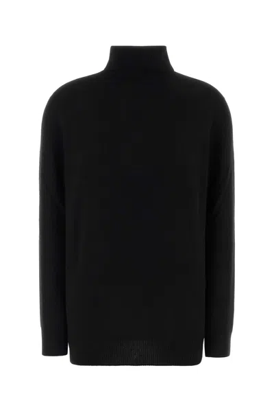 The Row Priit Cashmere High Neck Knit Sweater In Black