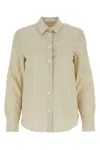 The Row Ivory Printed Poplin Side Shirt
