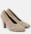 The Row Prudens Fuzzy Fabric Pumps In Beige