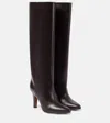The Row Sling Leather Knee-high Boots In Brown