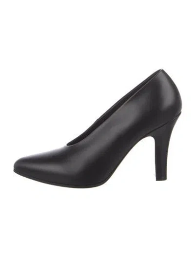 Pre-owned The Row Prudens Leather Pumps W/ Tags In Black