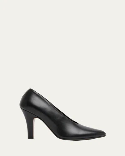THE ROW PRUDENS LEATHER STILETTO PUMPS