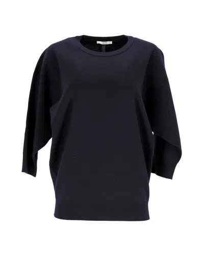 The Row Pullover In Navy Blue Merino Wool
