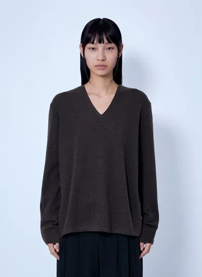The Row Purin Cashmere Top In Brown