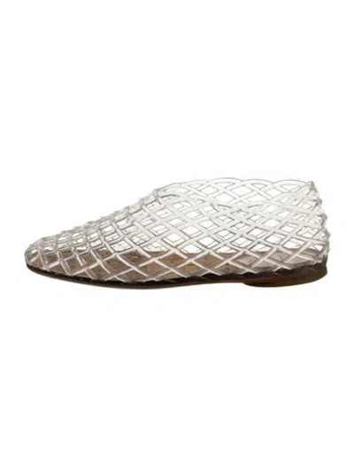 Pre-owned The Row Pvc Patterned Flats In Clear