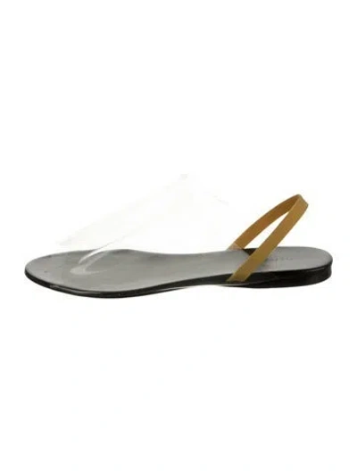 Pre-owned The Row Pvc Slingback Sandals In Black/clear/yellow
