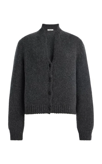 The Row Pynta Cashmere Cardigan In Grey
