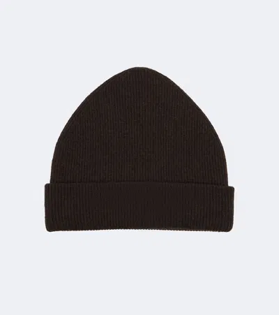 The Row Qais Wool Beanie In Brown