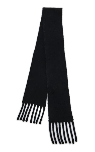 The Row Qilene Cashmere Scarf In Black