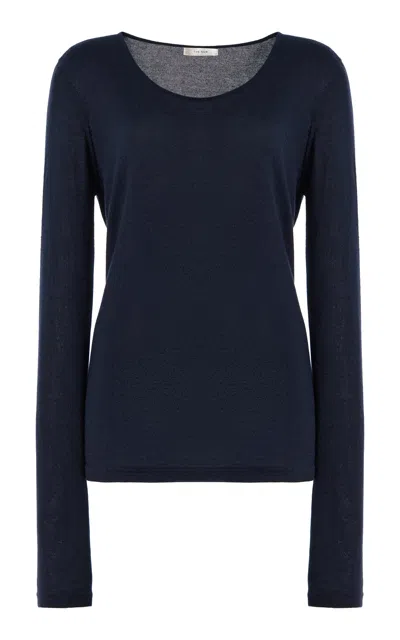 The Row Quay Cashmere Top In Navy