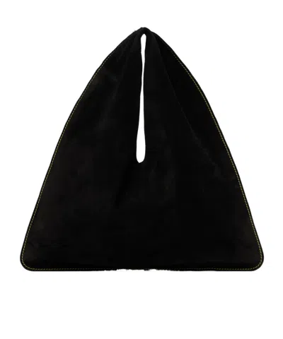 The Row Quilted Handbag In Black